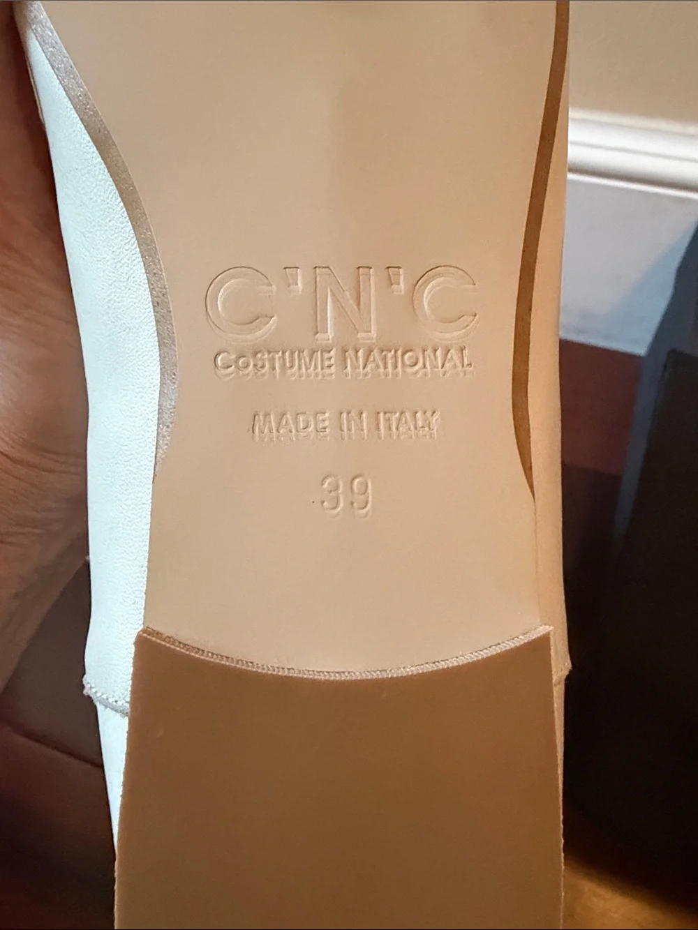 CNC Costume National Cream Leather Boots